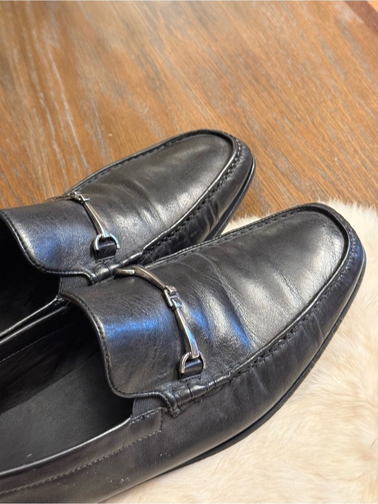 Bruno Magli Men 10.5US Horsebit Loafers Black Leather Italy Hand Made main image 7